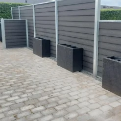 Kirkedal galvaniseret komposithegn startsæt 90 cm 25 mm klink, sort