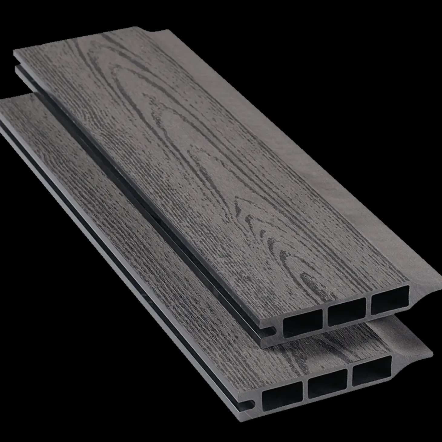 Kirkedal galvaniseret komposithegn startsæt 90 cm 25 mm fer/not, sort