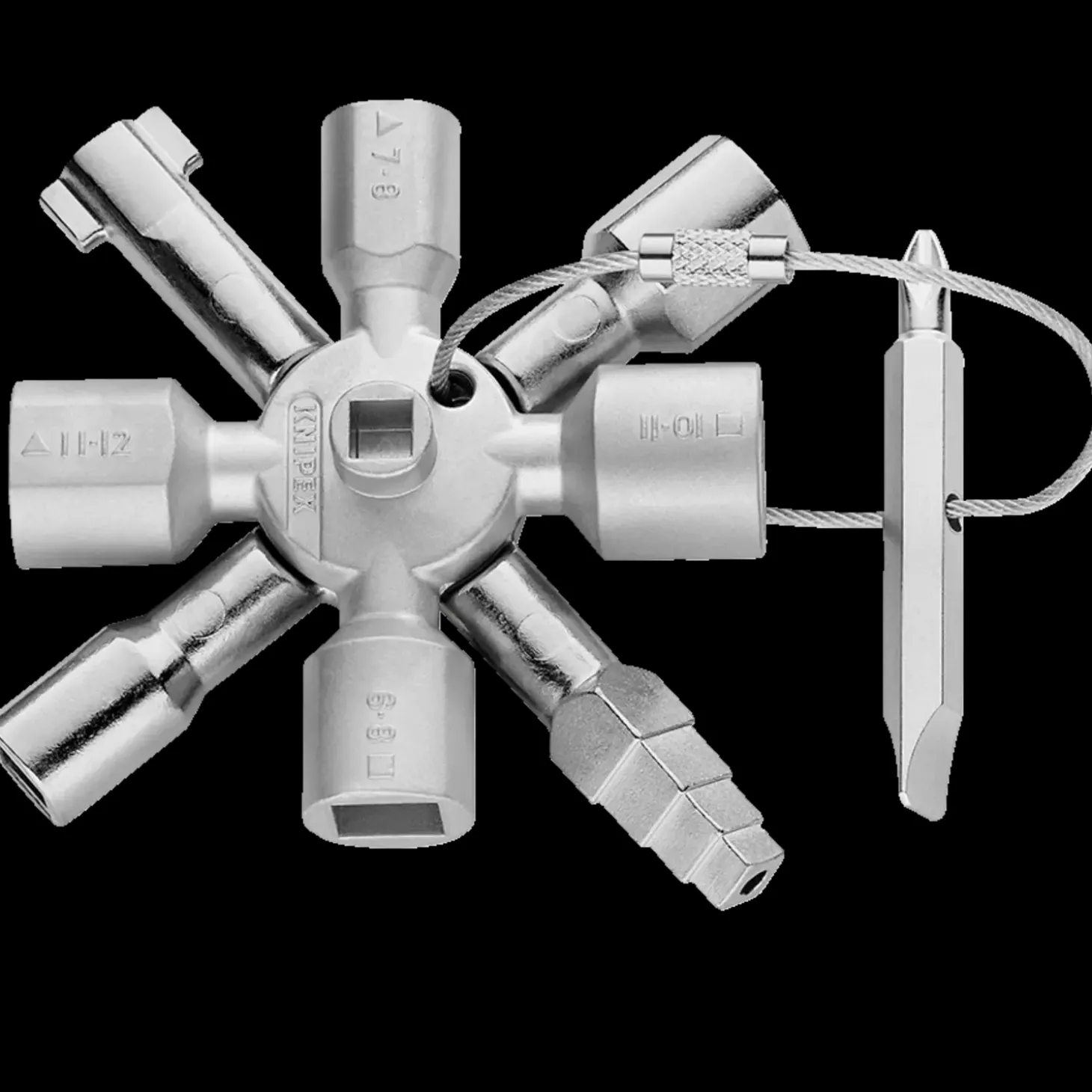 Knipex TwinKey® styreskabsnøgle - 10 profiler