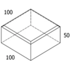 Kopsten koks brud - 10x10x5 cm