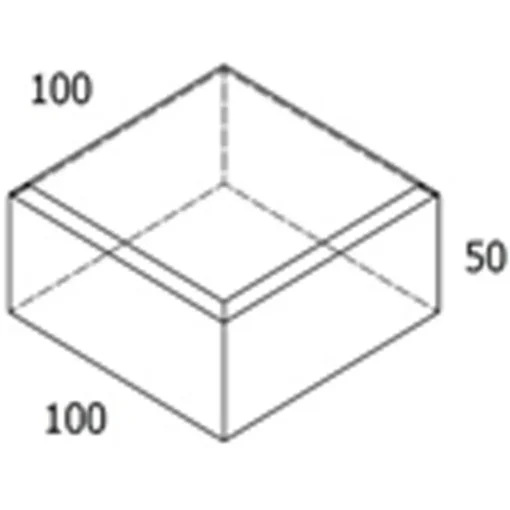 Kopsten koks brud - 10x10x5 cm