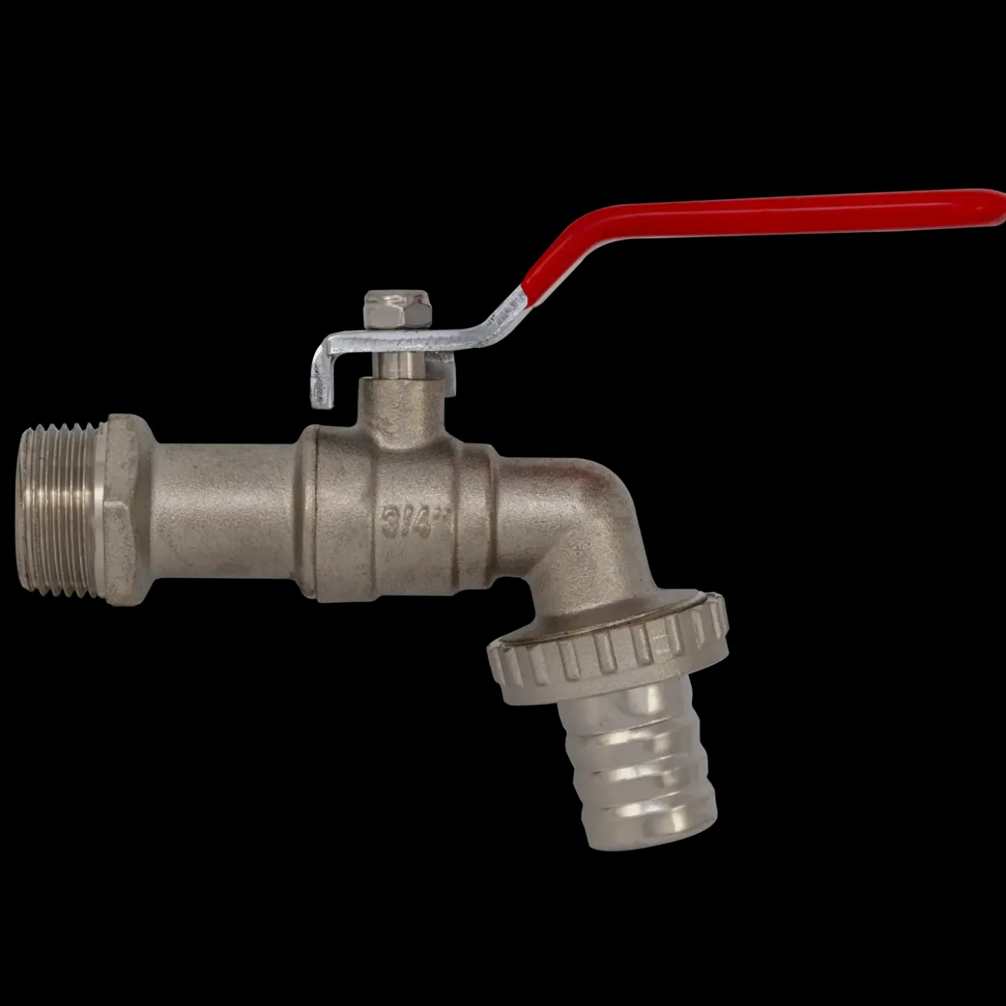 Kugle aftaphane m/slangeforskruning 3/4"