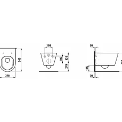 Laufen Kartell væghængt toilet inkl. SoftClose toiletsæde hvid