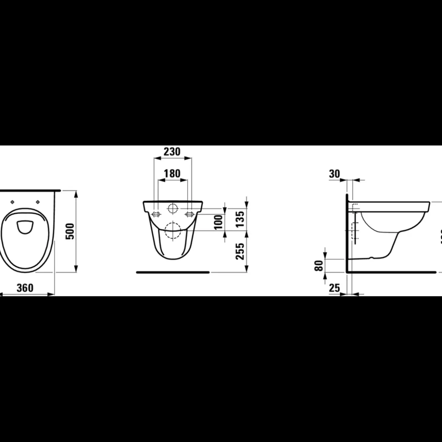 Laufen Kompas væghængt toilet hvid