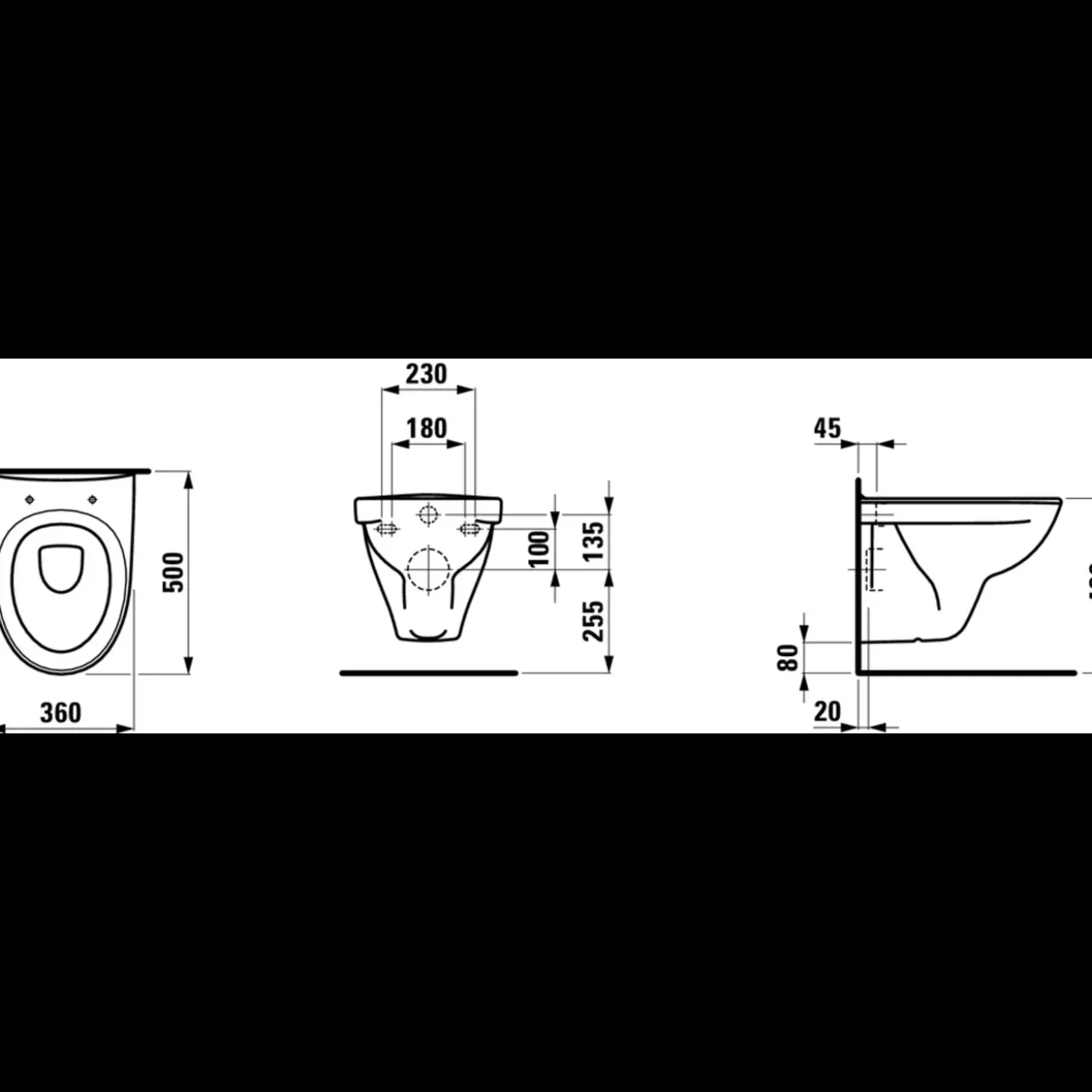 Laufen Pro-N væghængt toilet hvid