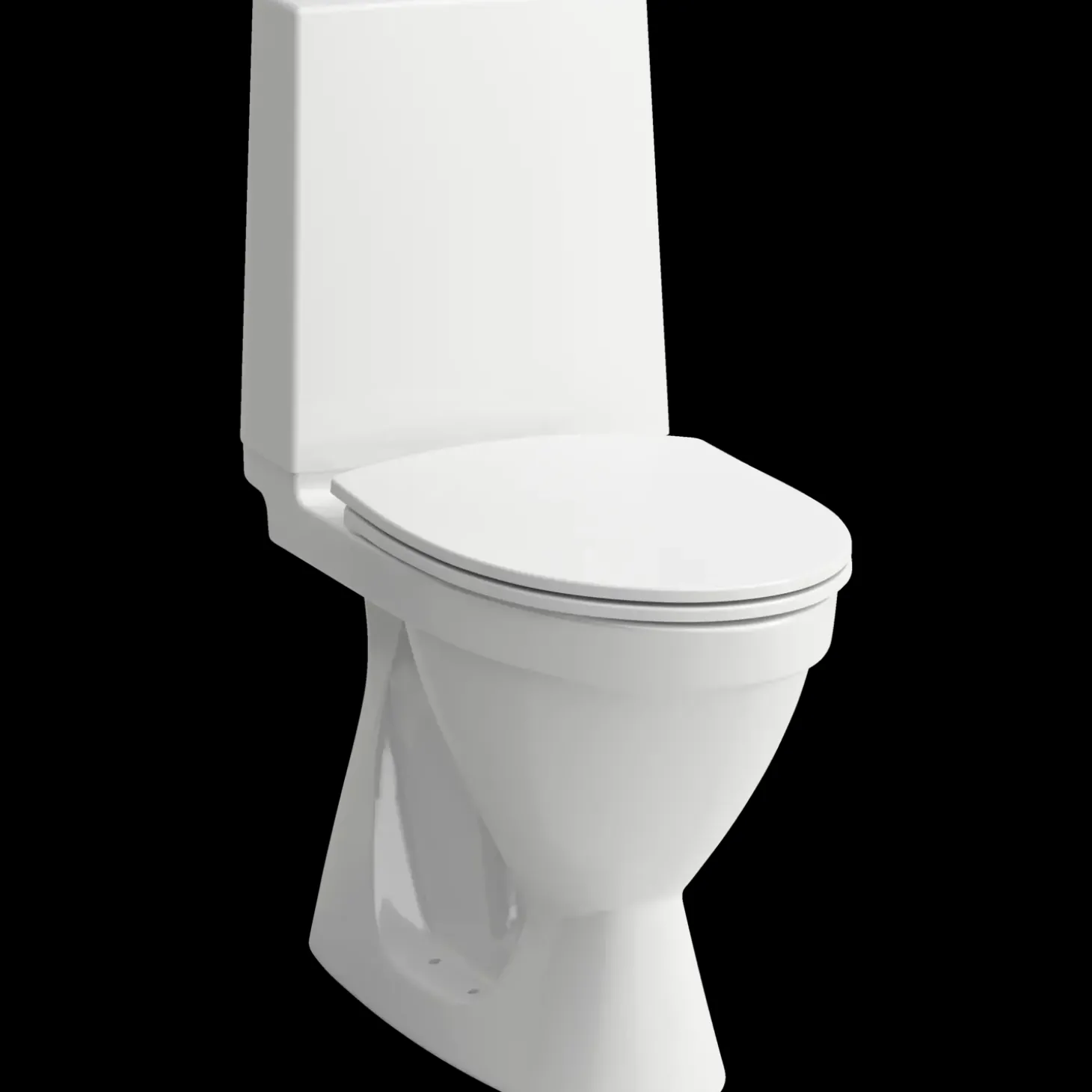 Laufen Rigo toilet m/skjult S-lås hvid