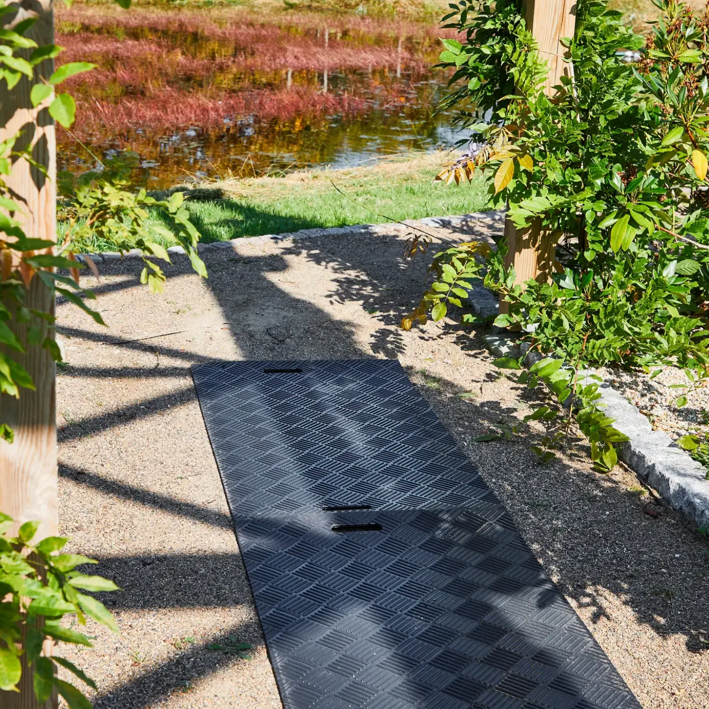 Letbek gangplade m/håndtag mørkegrå 120x60 cm