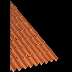 Lindab Topline 40 tagplade m/facon 0,5 mm teglrød