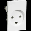 LK Fuga indsats stikkontakt 1 1/2 modul hvid
