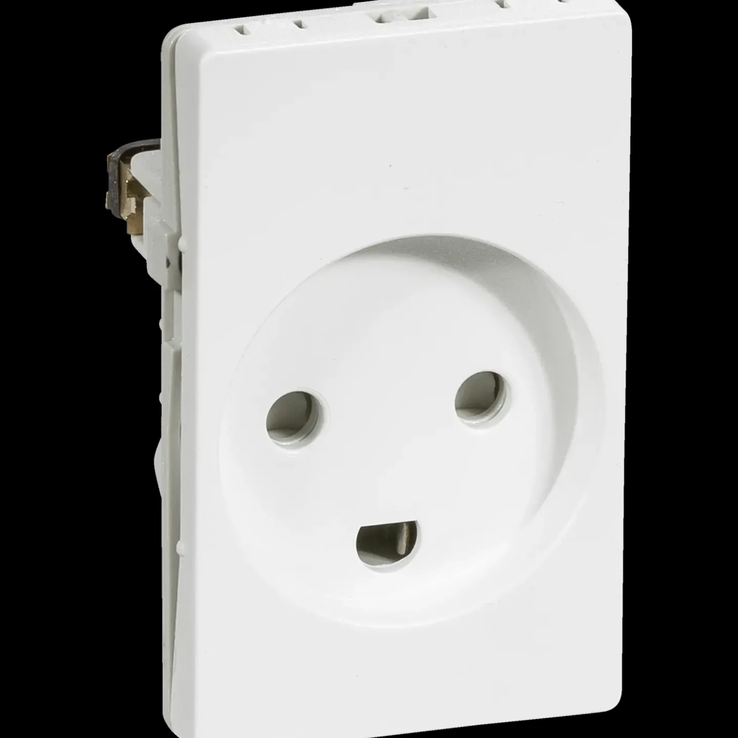 LK Fuga indsats stikkontakt 1 1/2 modul hvid