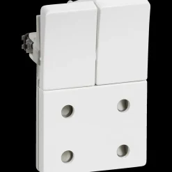 LK Fuga stikkontakt 1 1/2 modul dobbelt hvid