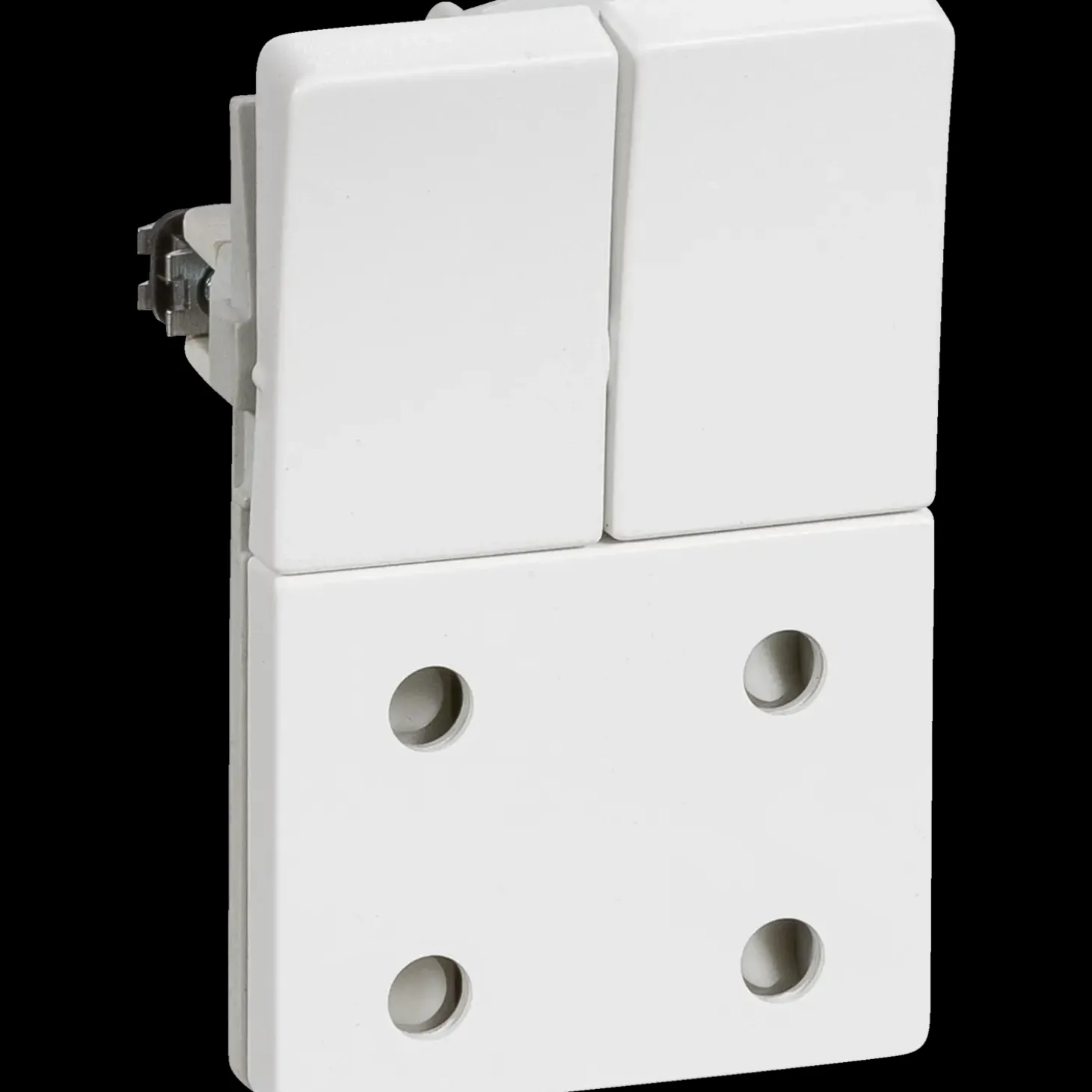 LK Fuga stikkontakt 1 1/2 modul dobbelt hvid