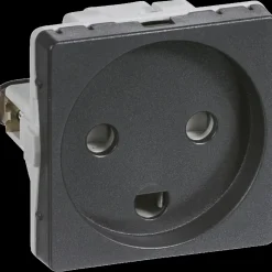 LK Fuga stikkontakt m/jord u/afbryder 1 modul koksgrå