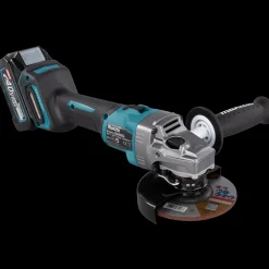 Makita GA005GM201 XGT 40V vinkelsliber 4.0 Ah batteri og lader