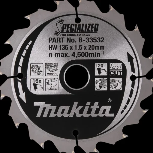 Makita rundsavklinge 16T 136x20 mm