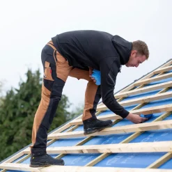 Mascot 22279-605 Customized stretch bukser m/knælommer nøddebrun/sort str. 82C50