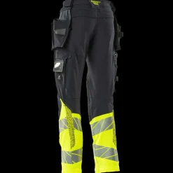 Mascot Accelerate Safe bukser med hængelommer mørk marine/hi-vis gul str. 82C52
