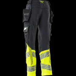 Mascot Accelerate Safe bukser med hængelommer mørk marine/hi-vis gul str. 82C52