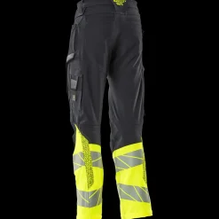 Mascot Accelerate Safe bukser med knælommer mørk marine/hi-vis gul str. 82C52