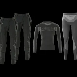 Mascot workwear box inkl. 2x håndværkerbukser og funktionsundertøj sort str. 82C54