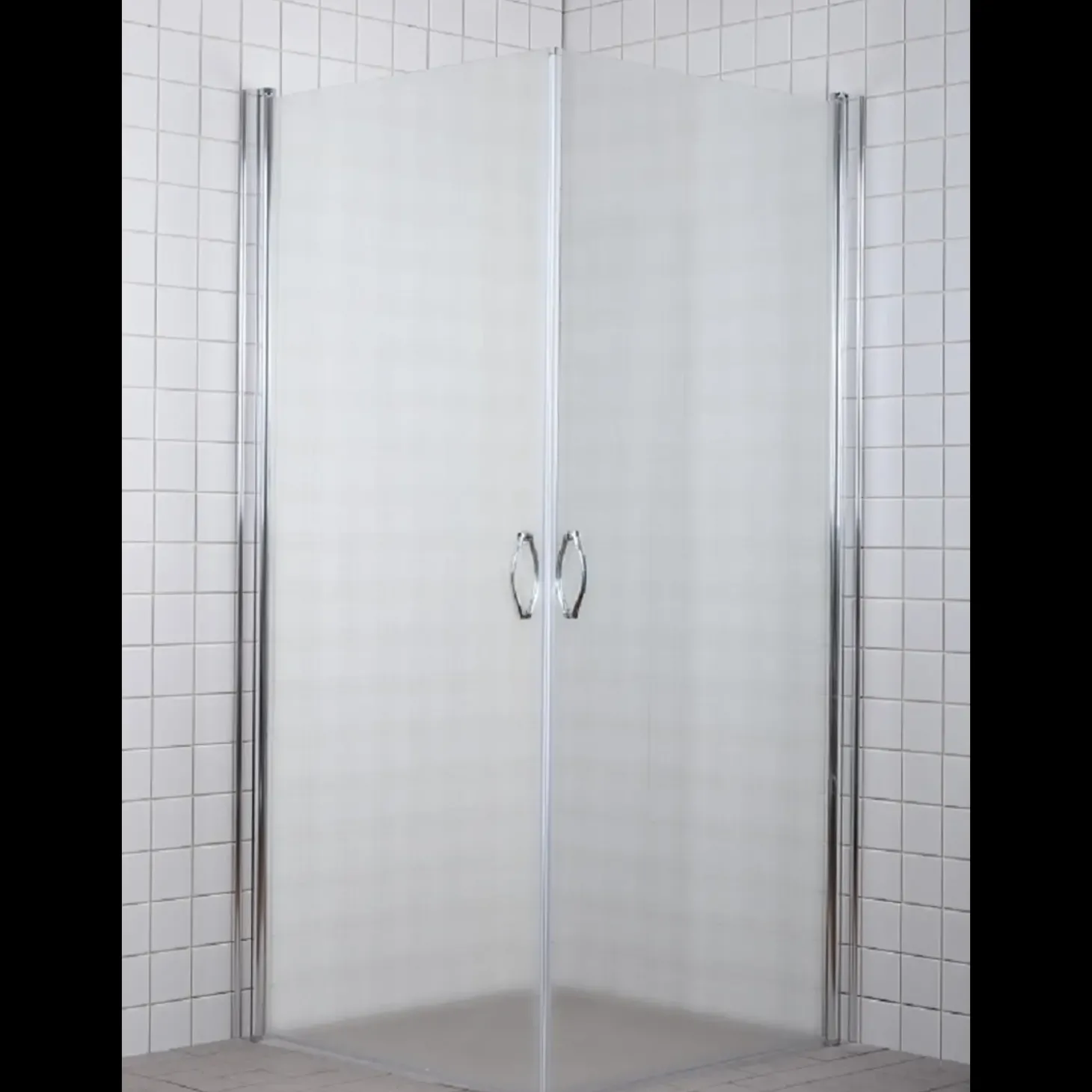 Milobad brusehjørne lige 90x195x90 cm frost