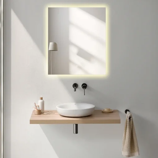 Milobad CL34 spejl m/LED 70x60 cm