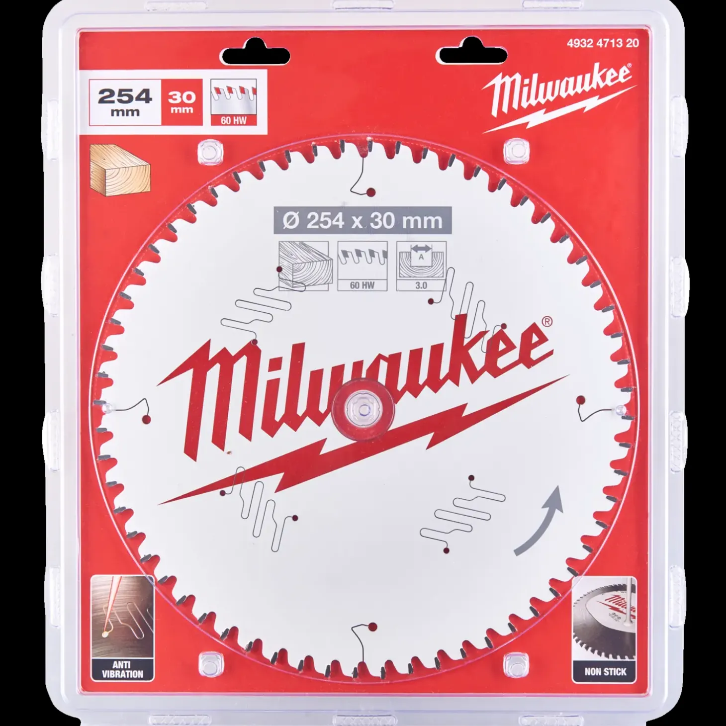 Milwaukee CSB MS W rundsavsklinge Ø254x30x3,0 mm 60 tænder til træ