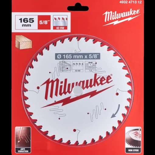 Milwaukee CSB P W rundsavklinge Ø165 mm 40 tænder