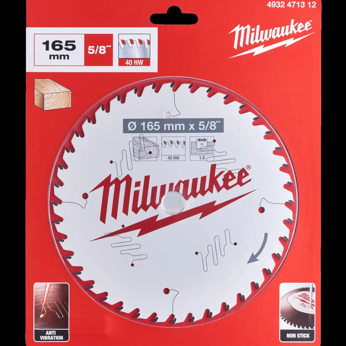 Milwaukee CSB P W rundsavklinge Ø165 mm 40 tænder