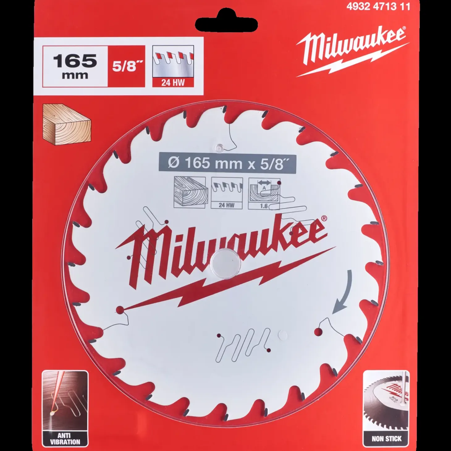 Milwaukee CSB P W rundsavklinge Ø165 mm 24 tænder