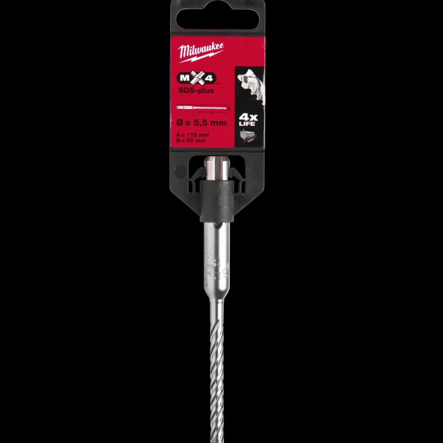 Milwaukee MX4 - 4 skærs SDS+ hammerbor 5,5x115 mm