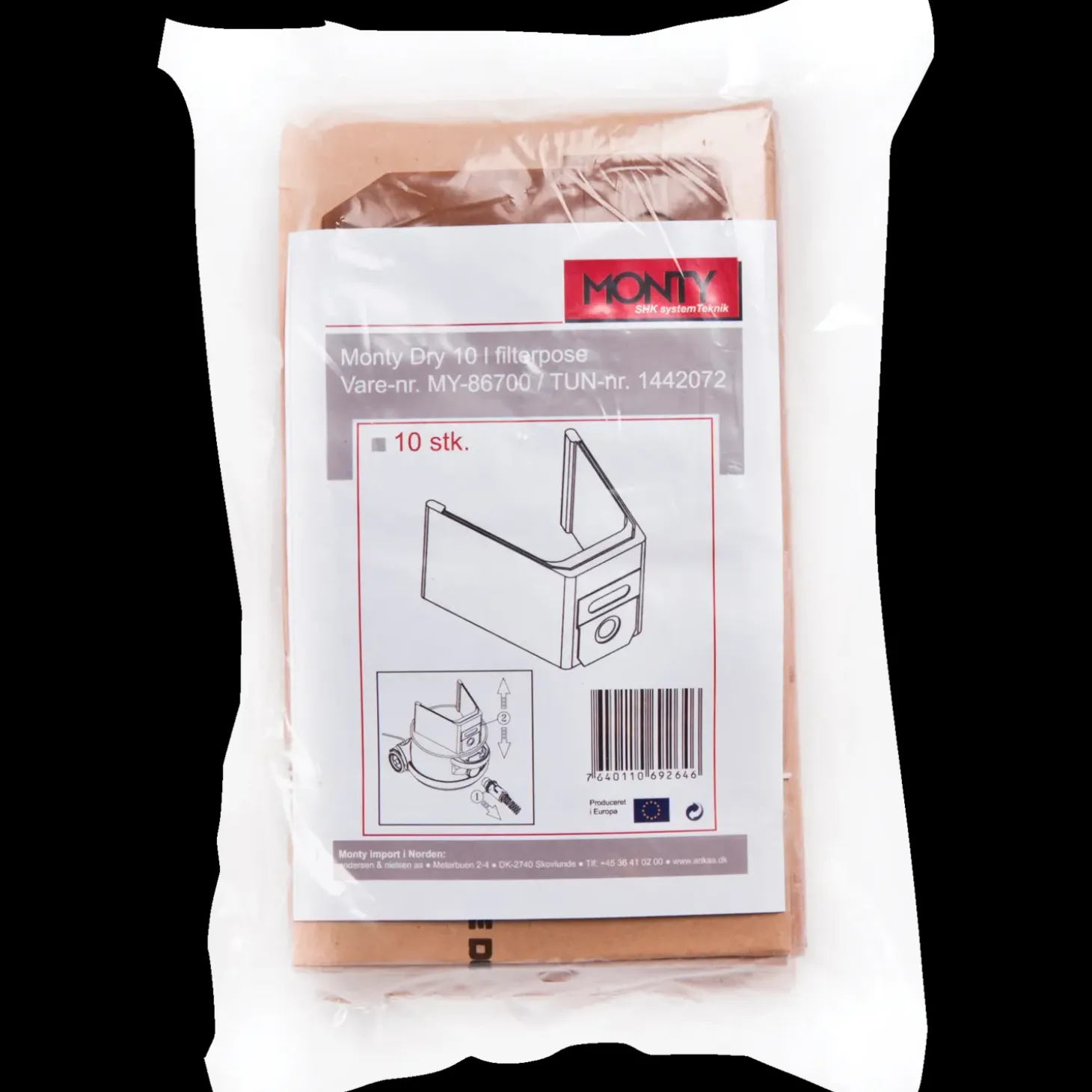 Monty papirstøvpose 10 L