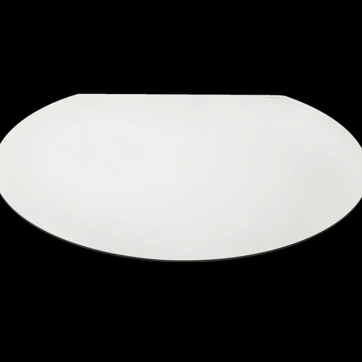 Morsø glasgulvplade cirkel med lige bagkant 60/100 x 90 cm