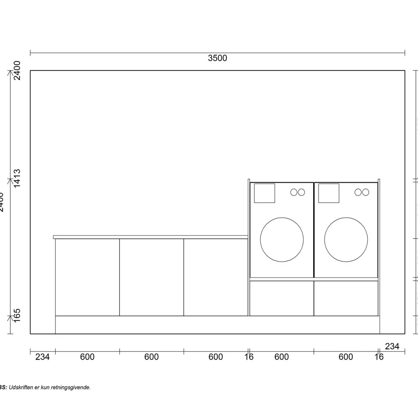 Multi-Living Pisa bryggers 2432 mm