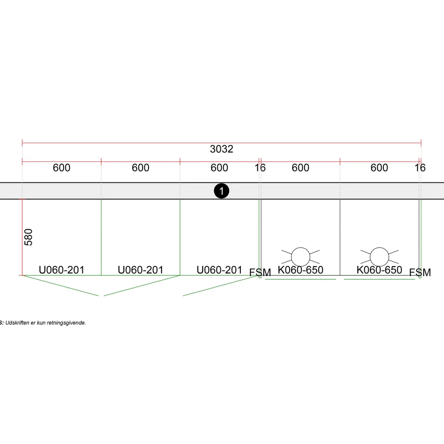 Multi-Living Pisa bryggers 2432 mm