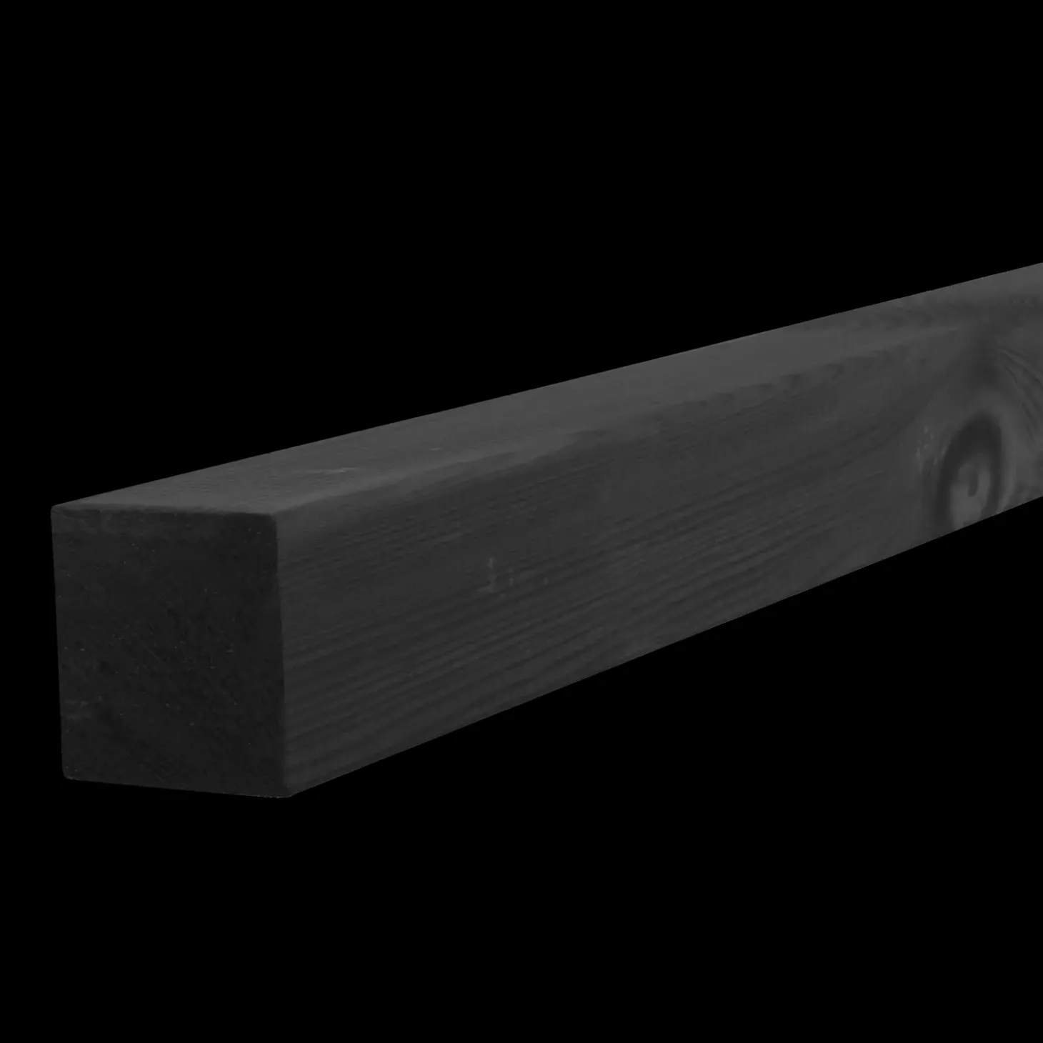 Multistolpe m/afrundet top 90x90 mm længde 208 cm sort