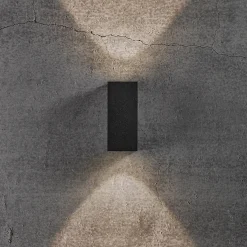 Nordlux Artego rund udendørs væglampe sort