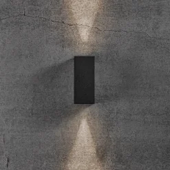 Nordlux Artego rund udendørs væglampe sort