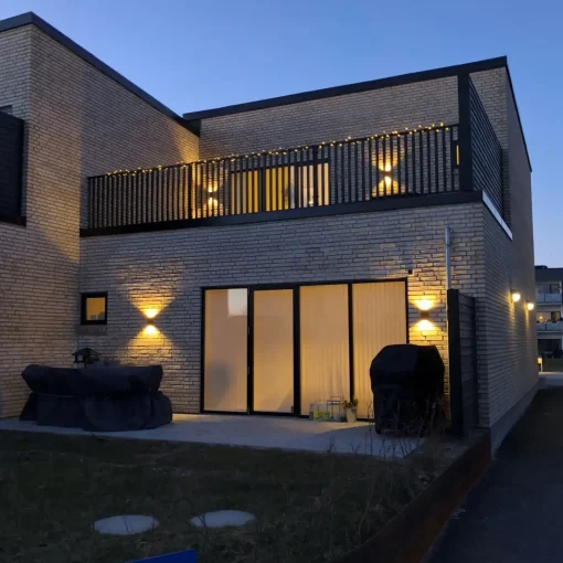 Nordlux Birk udendørs dobbelt væglampe sort