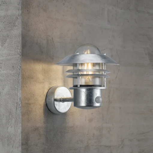 Nordlux Blokhus Sensor udendørs væglampe galvaniseret