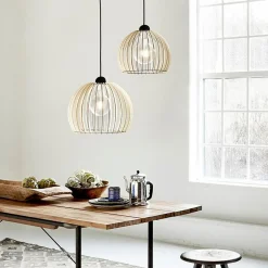 Nordlux Chino 25 pendel sort/træ