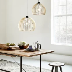 Nordlux Chino 25 pendel sort/træ