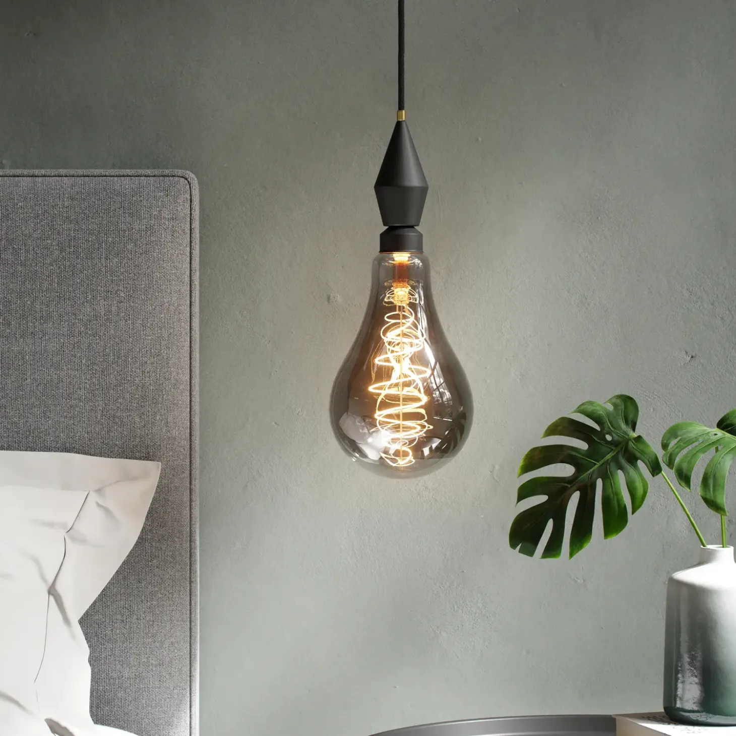 Nordlux Deco Giants LED pære PS160 røgfarvet