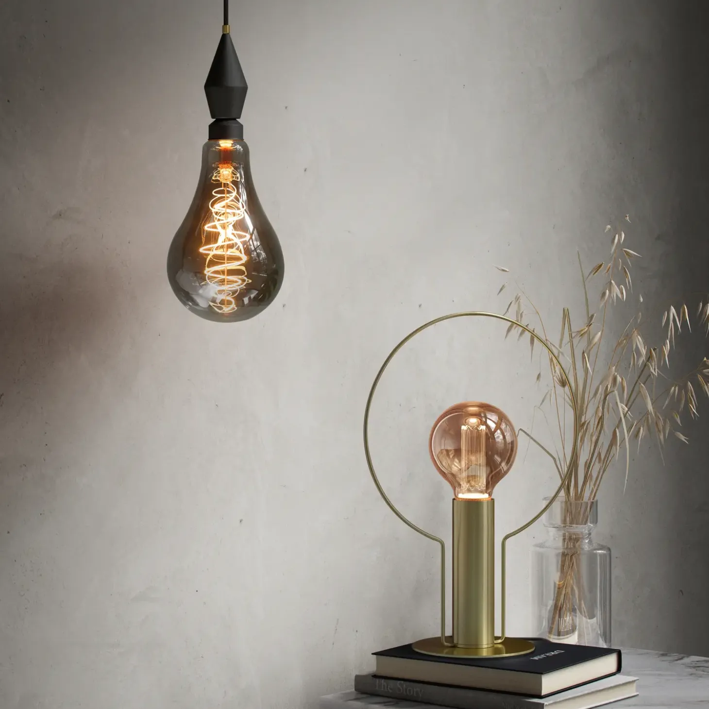 Nordlux Deco Giants LED pære PS160 røgfarvet