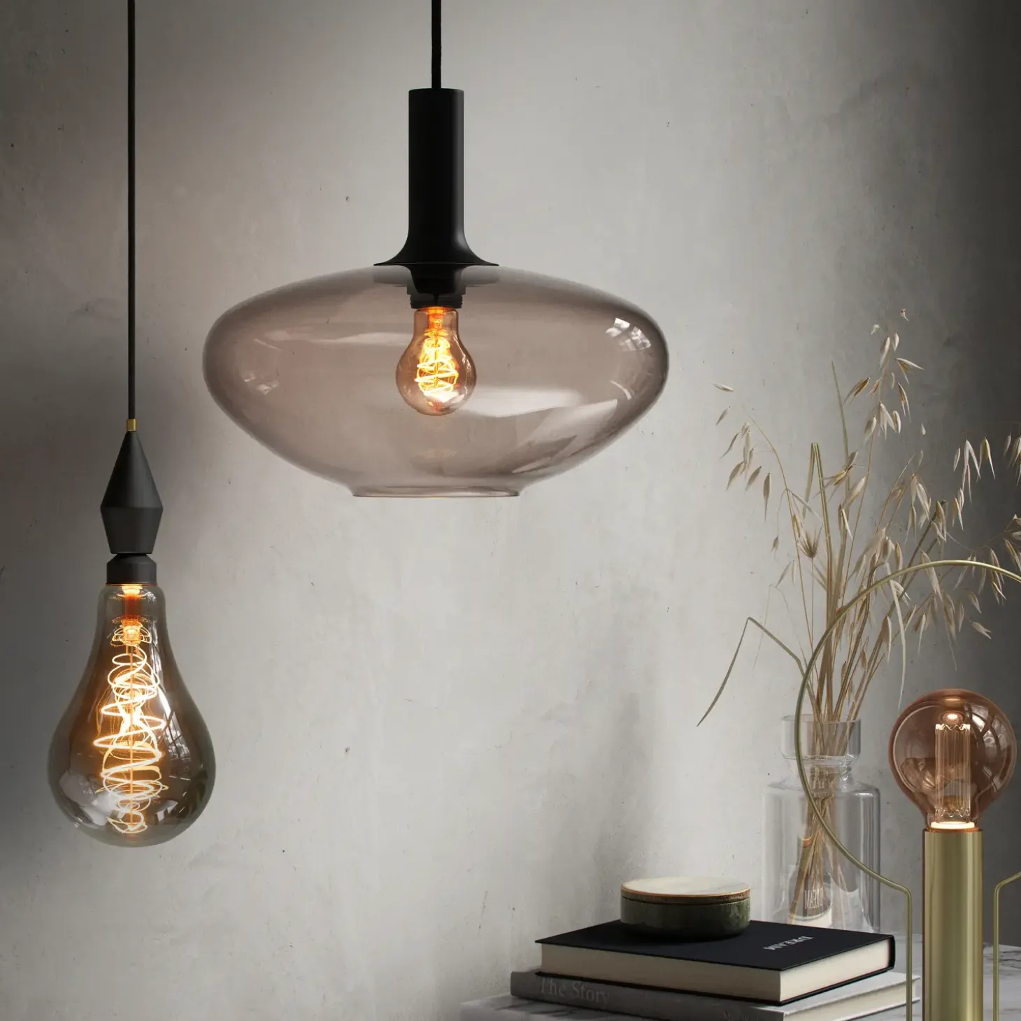 Nordlux Deco Giants LED pære PS160 røgfarvet