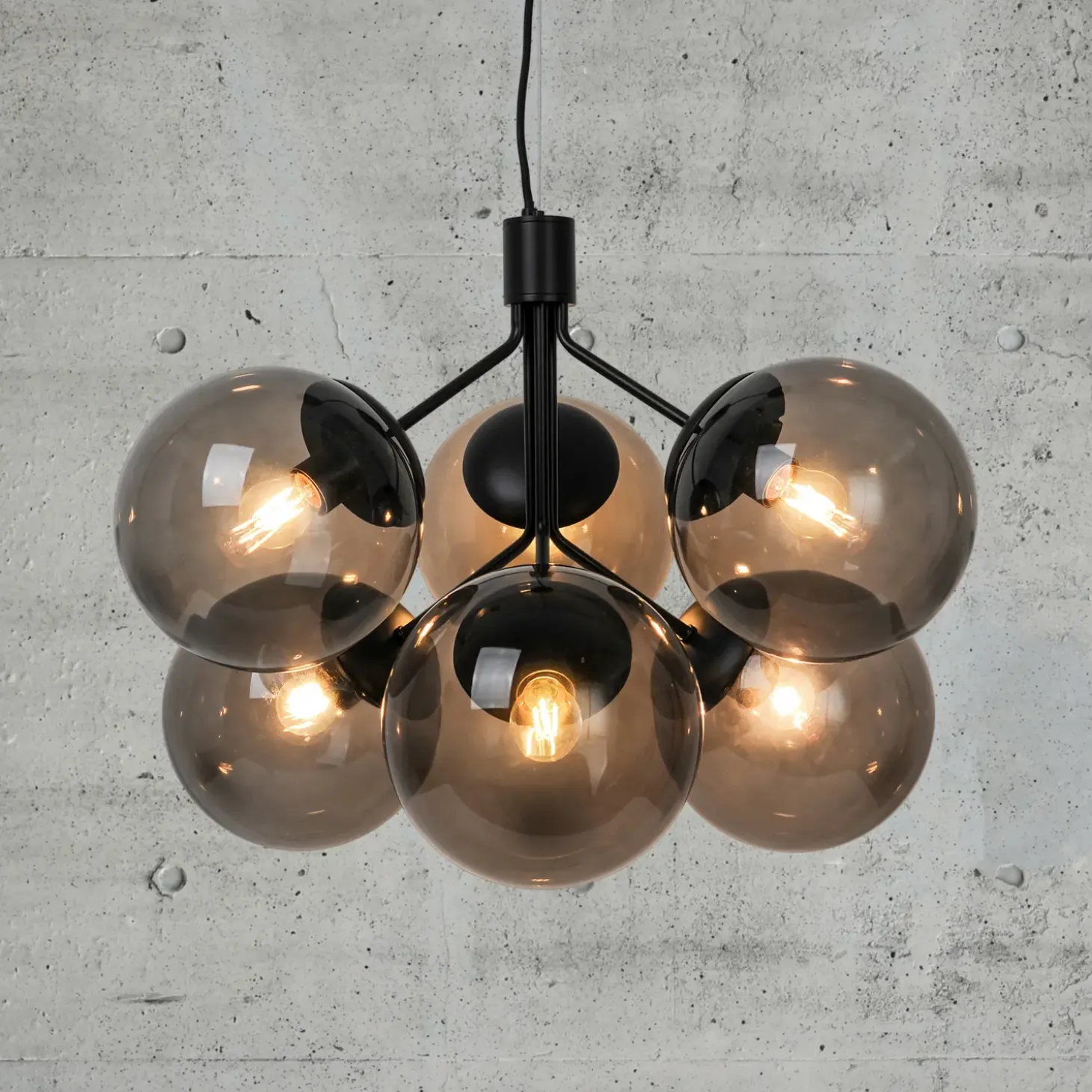 Nordlux Ivona 6-spot pendel sort