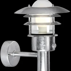 Nordlux Lønstrup 22 væglampe med sensor galvaniseret
