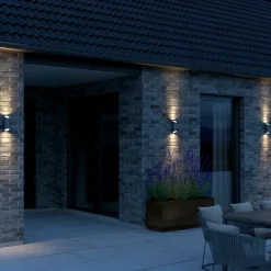 Nordlux Nico Round 22 udendørs væglampe antracit