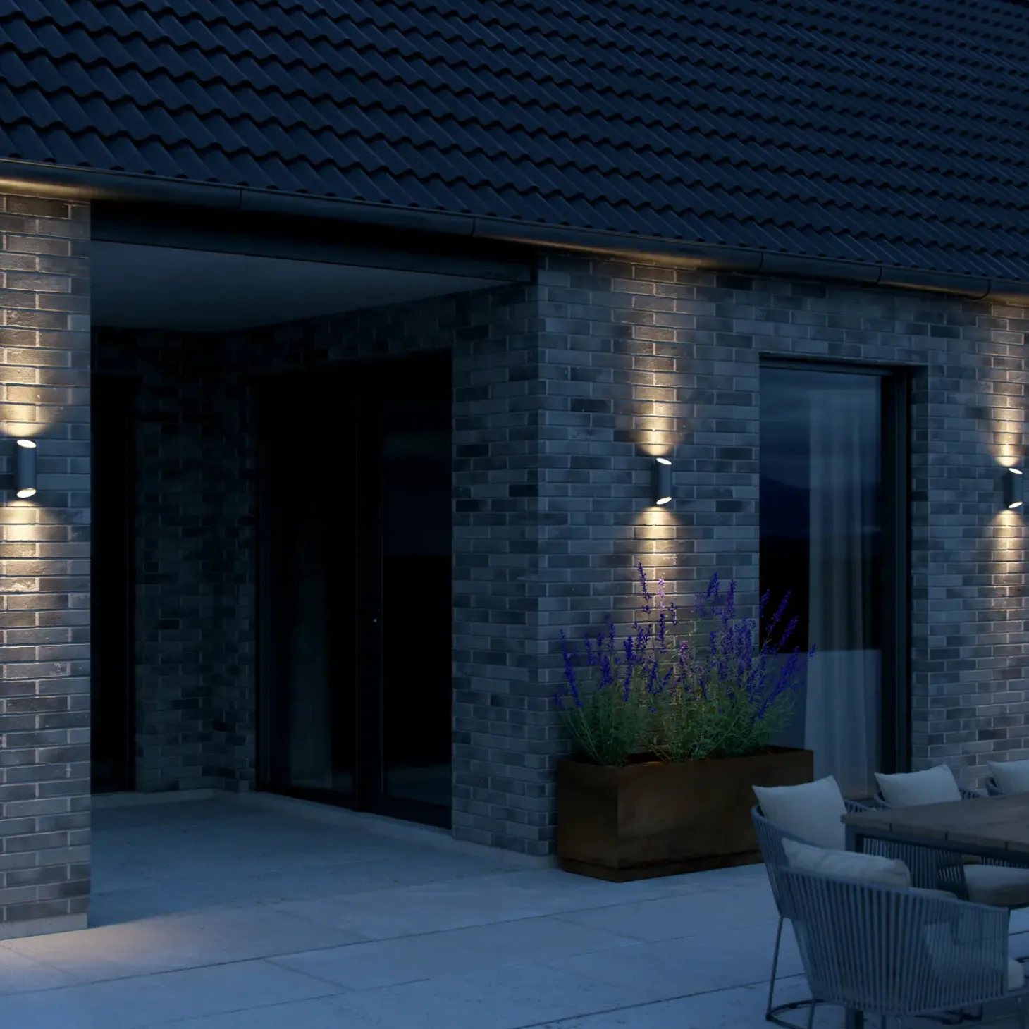 Nordlux Nico Round 22 udendørs væglampe antracit