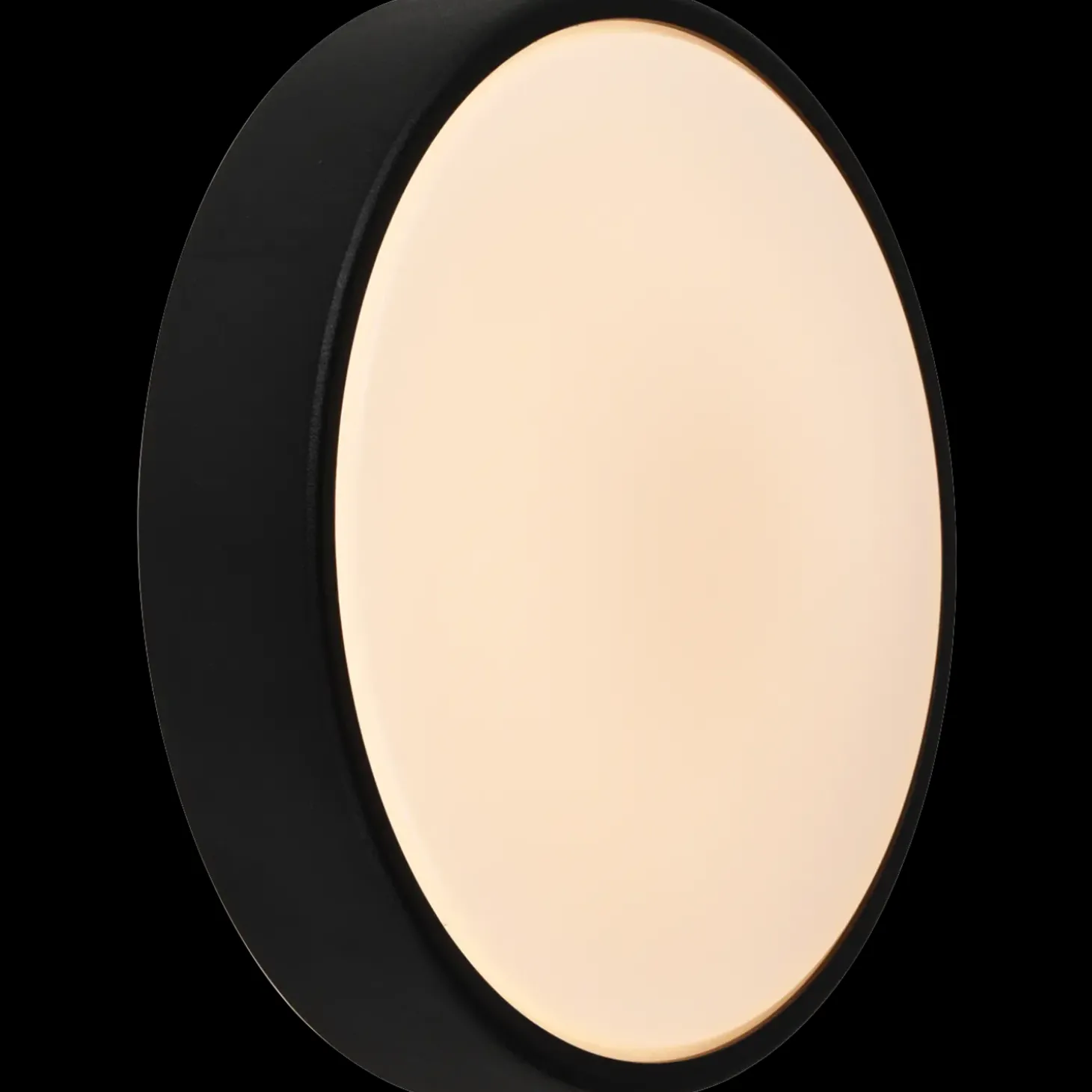 Nordlux Oliver udendørs rund væglampe sort